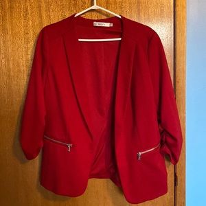 Bright red casual blazer